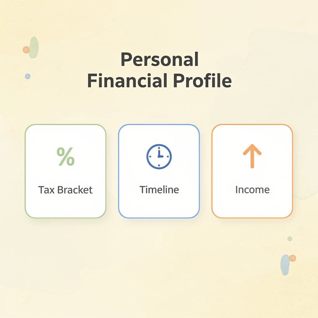 Infographic showing three key components of personal financial profile