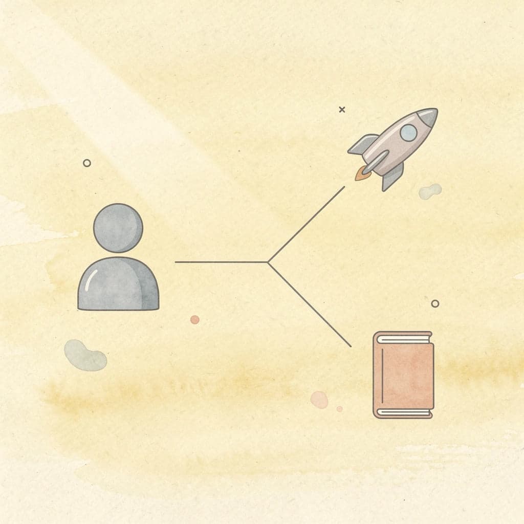 Investment account icon splitting into two paths representing taxable and retirement accounts