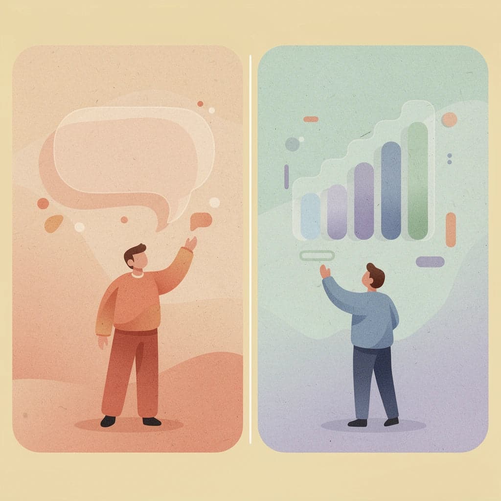 Split scene showing income focus versus wealth-building habits focus