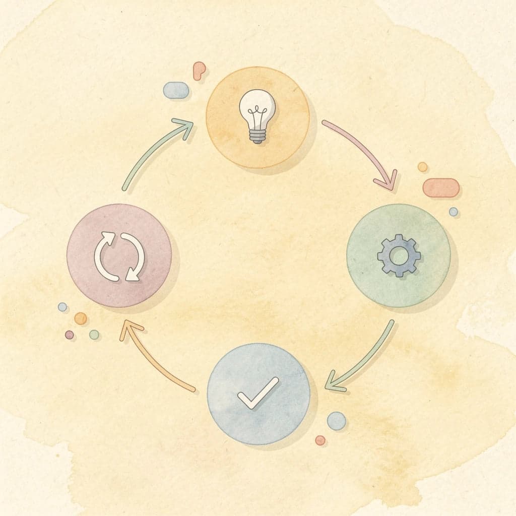 Circular diagram showing different market cycle phases