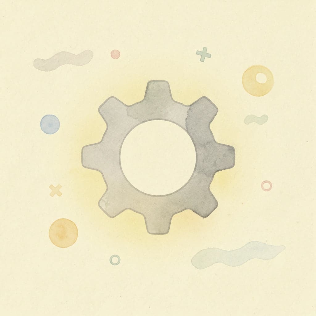 Gear icon representing a systematic approach to wealth building