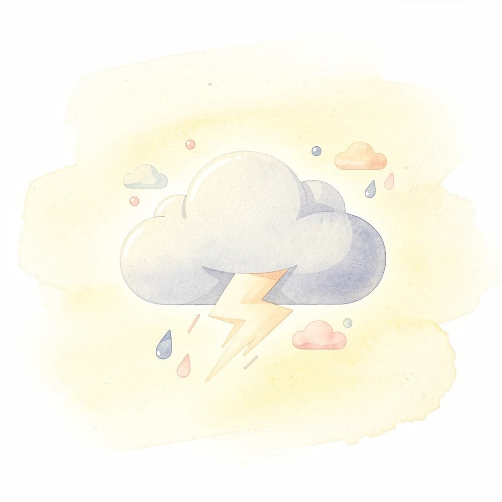 Storm cloud icon representing a perfect storm of poor decision conditions