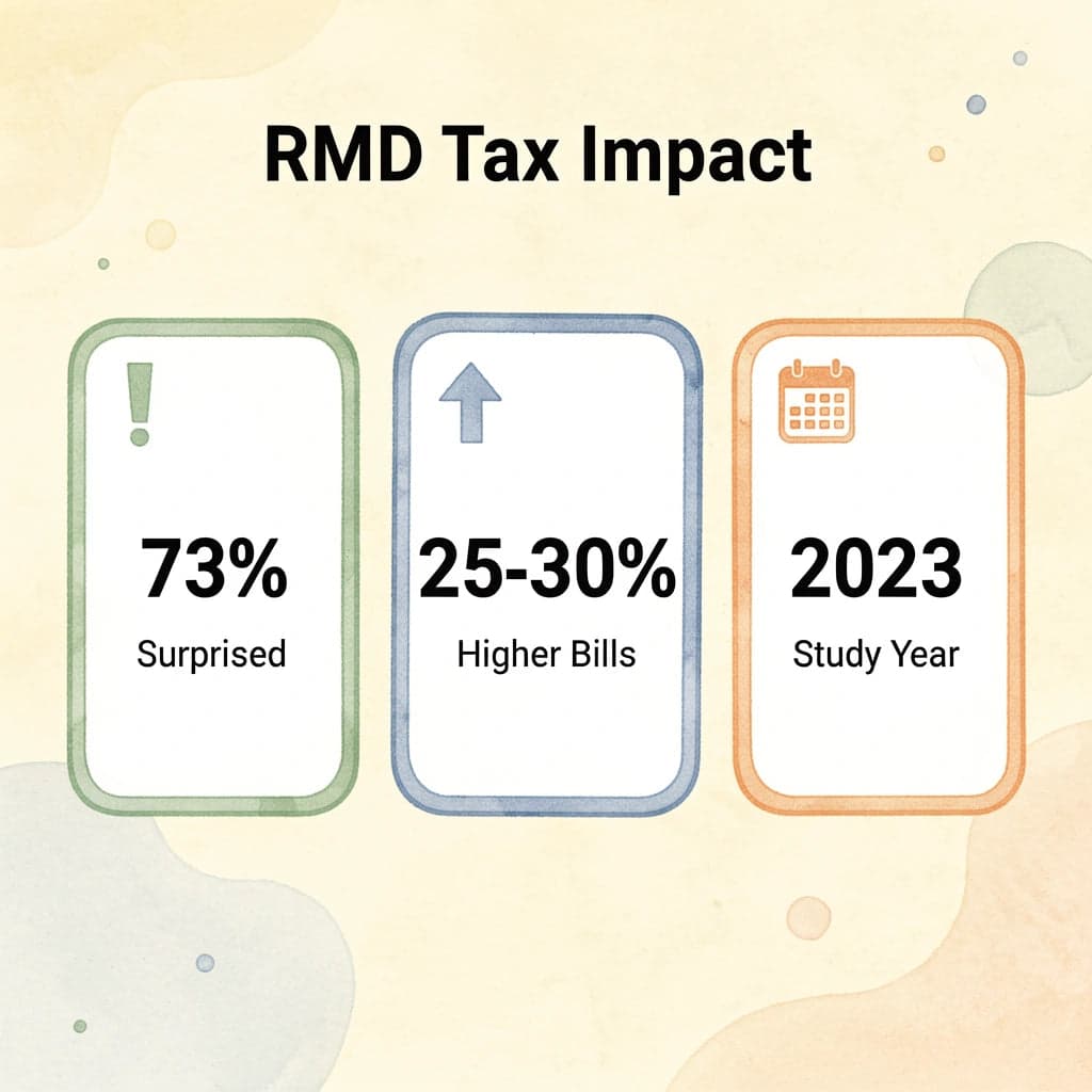 Statistics showing RMD tax impact on retirees