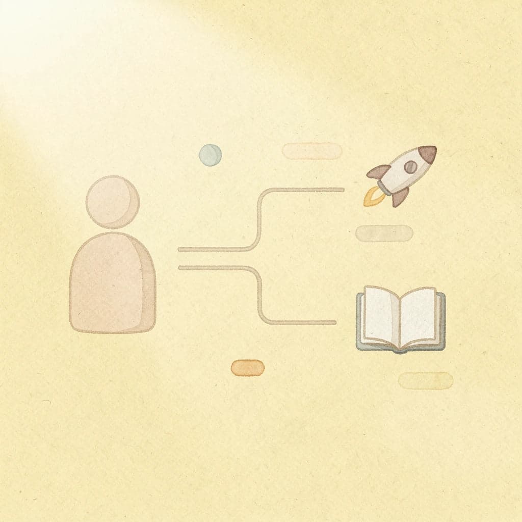 Icon showing decision splitting into two retirement account paths