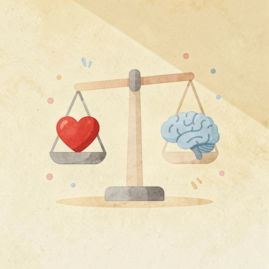 Balance scale comparing earning money versus building wealth