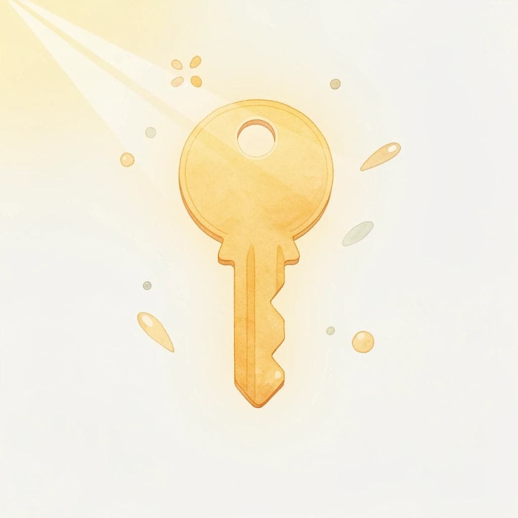 Key icon emphasizing the importance of keeping and investing money