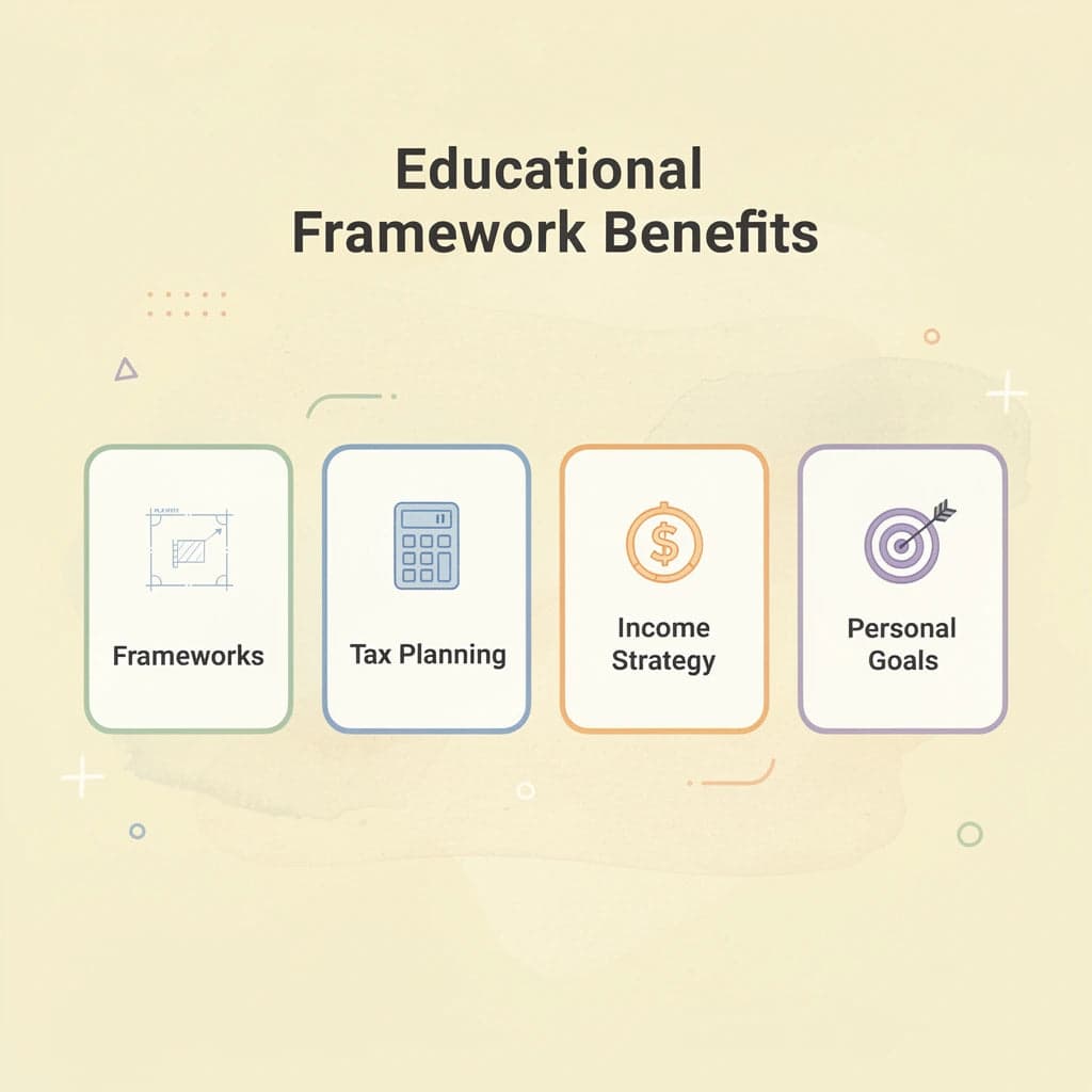 Infographic showing educational framework benefits