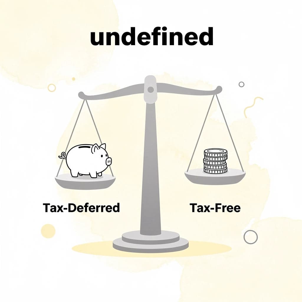 Balance scale showing imbalance between tax-deferred and tax-free accounts