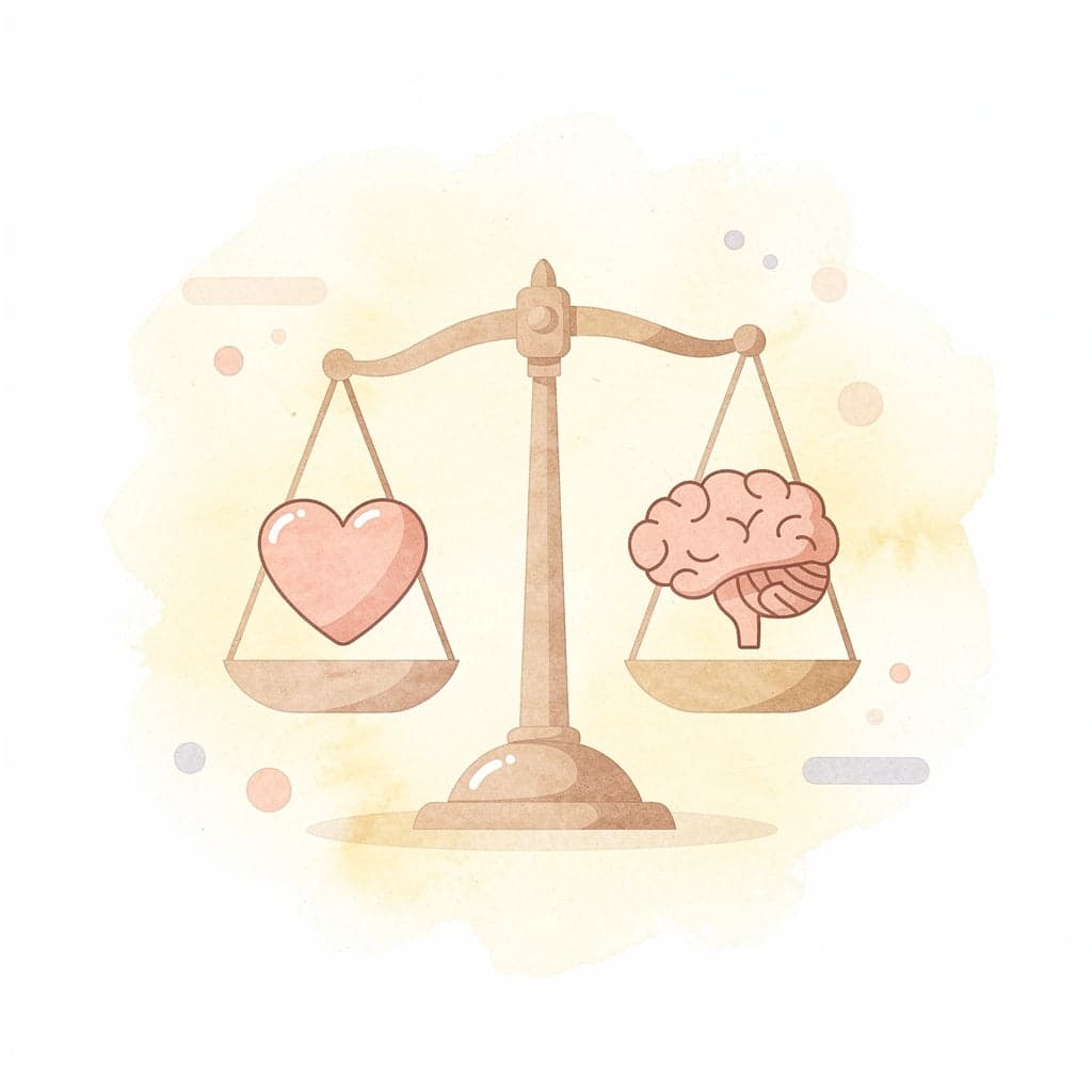 Balance scale comparing emotional appeal versus financial costs