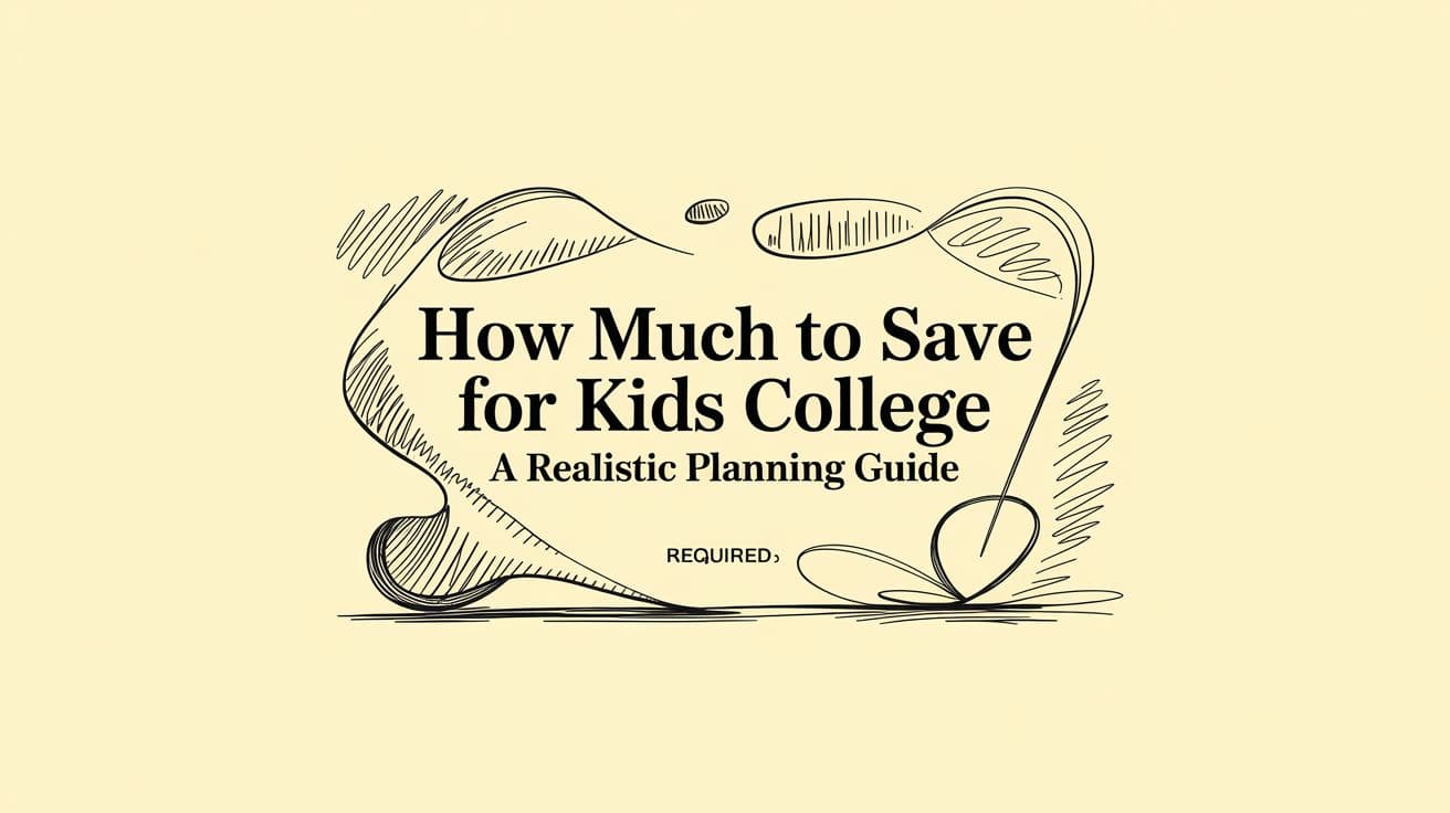 How Much to Save for Kids College A Realistic Planning Guide