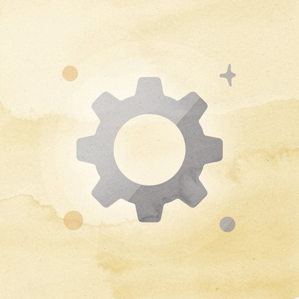 Gear icon representing a systematic process for building net worth