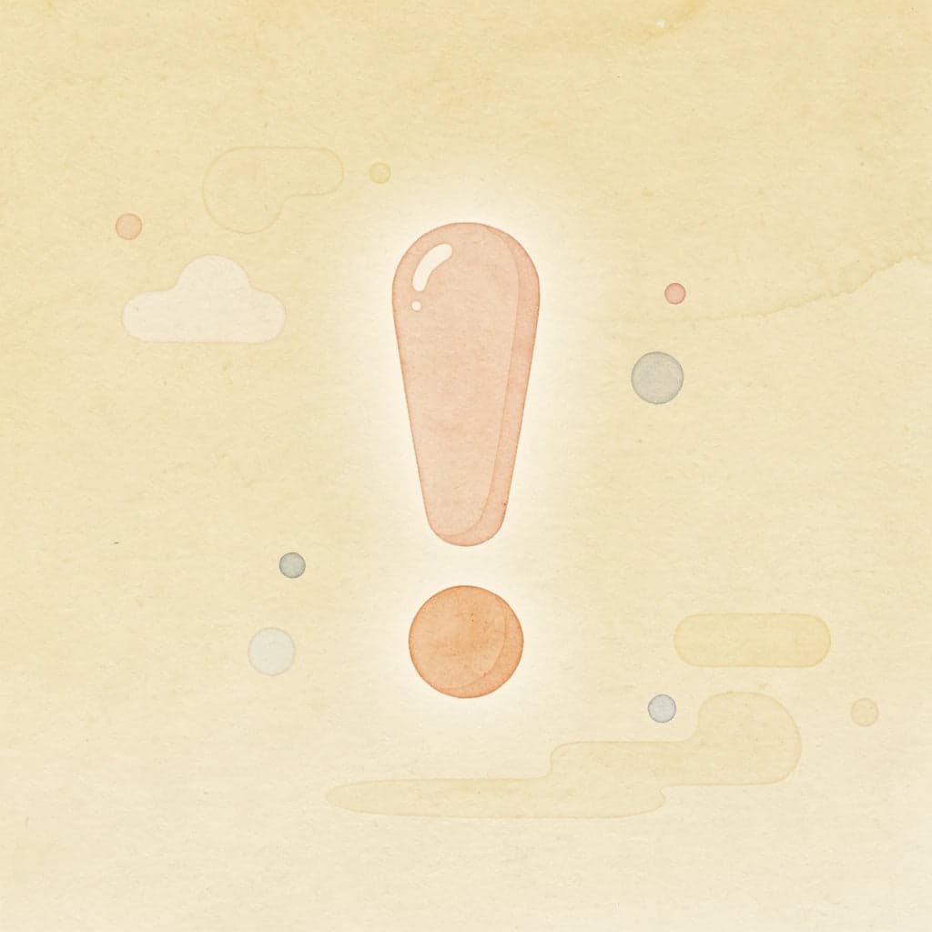 Exclamation mark icon highlighting a common mistake