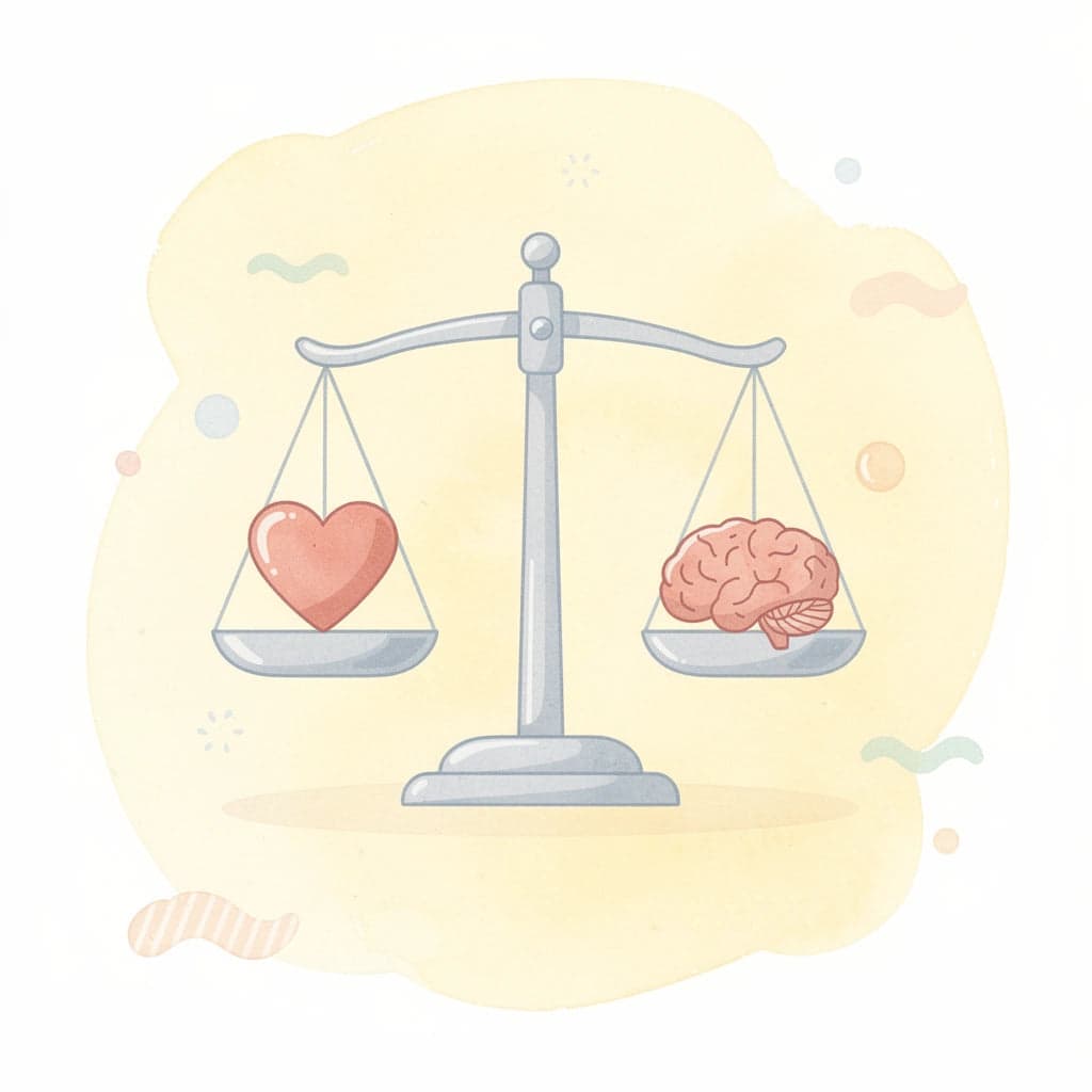Balance scale icon comparing controllable factors versus market timing