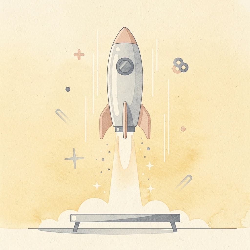 Scene of an object launching upward, representing the growth missed by delaying investment