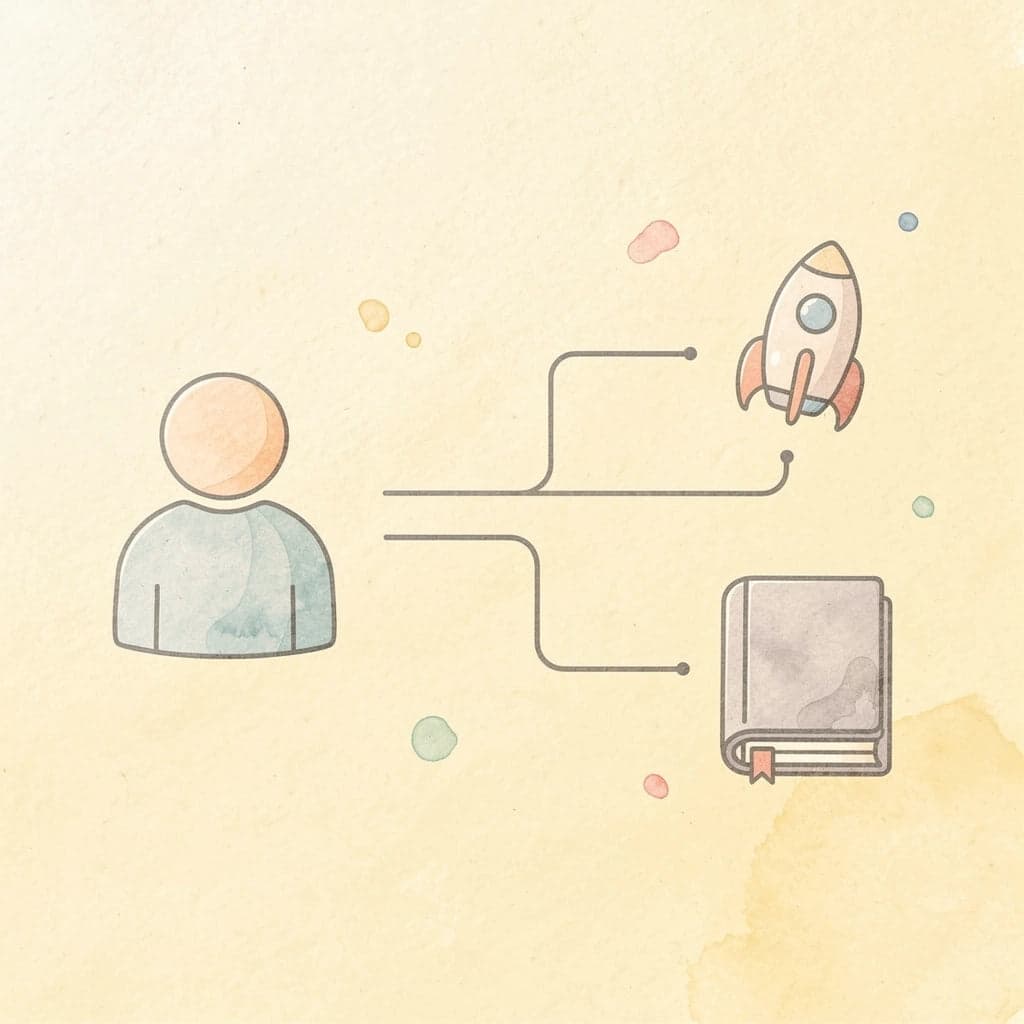 Person icon splitting into two paths representing uncertainty about retirement planning decisions