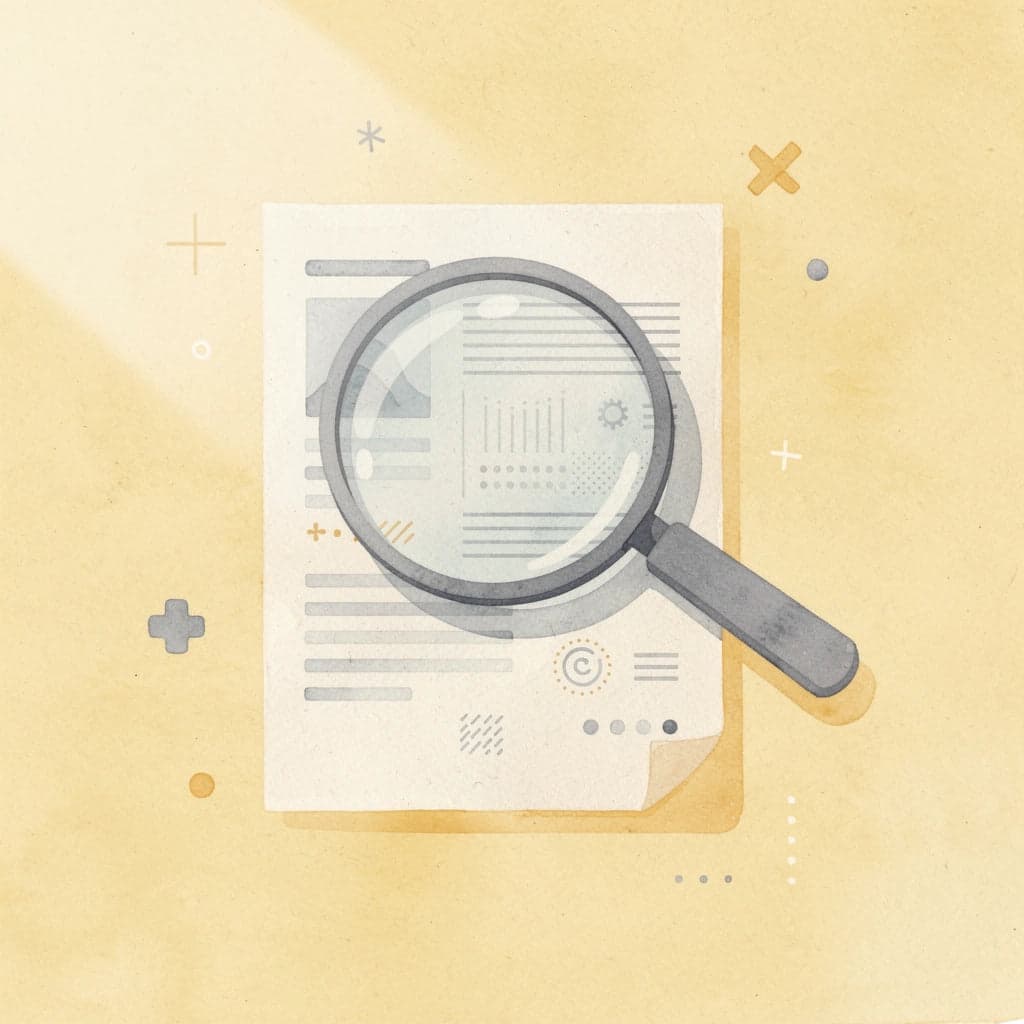 Magnifying glass examining small financial details
