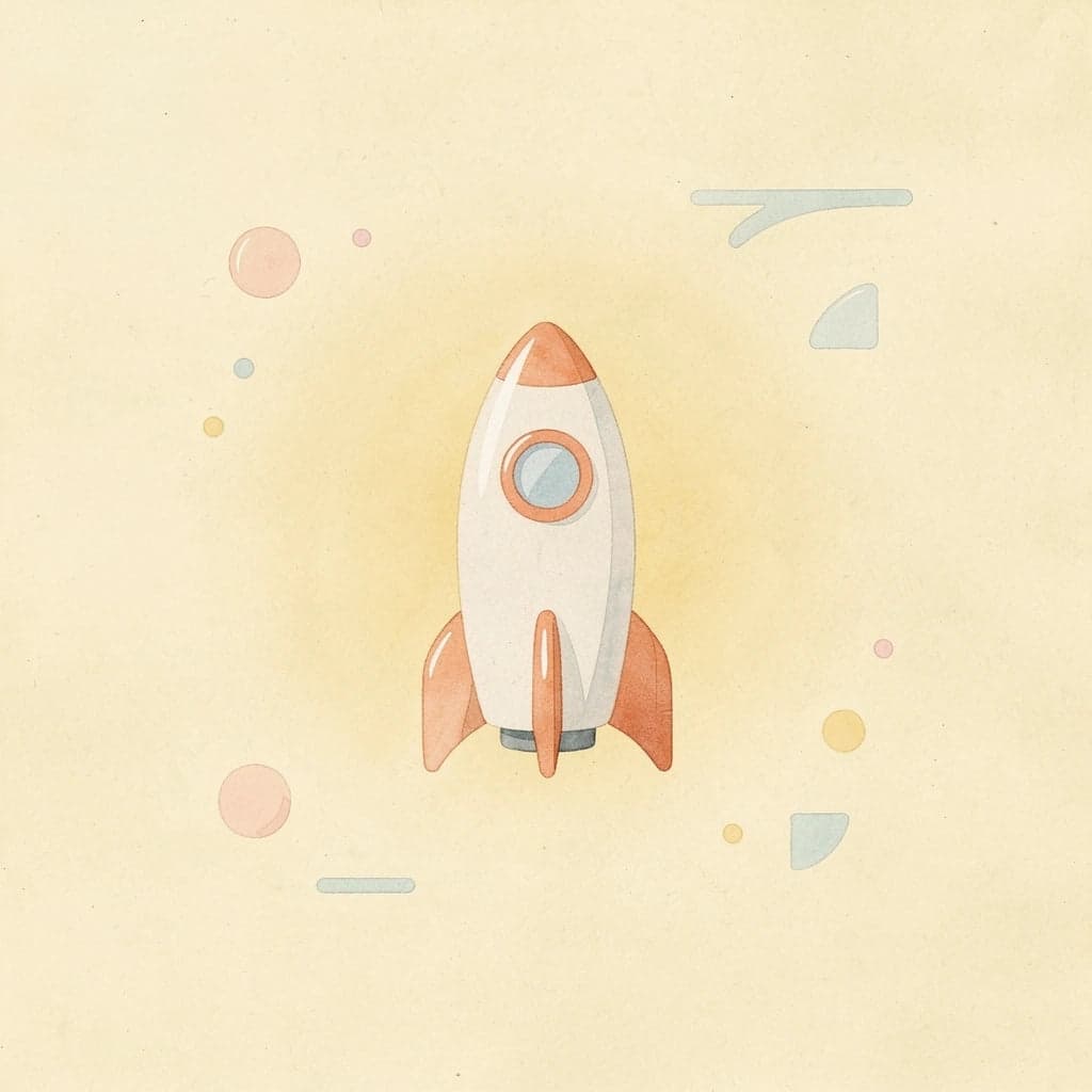 Rocket icon representing wealth-building momentum in 30s