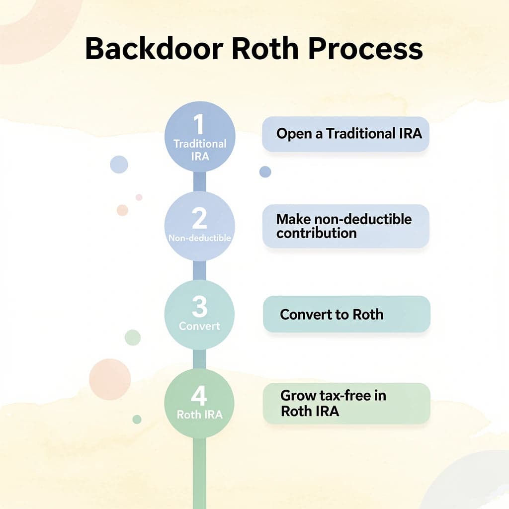 Four-step process for backdoor Roth IRA conversion