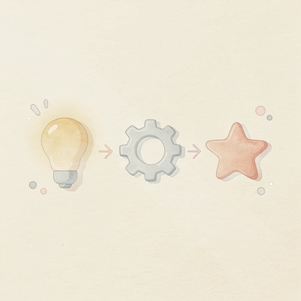 Three icons showing income transformation into wealth