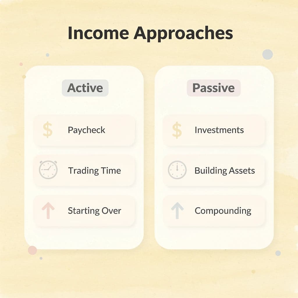 Comparison of active versus passive income approaches