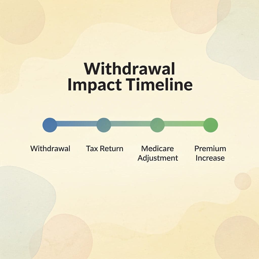 Timeline showing withdrawal impact progression over time