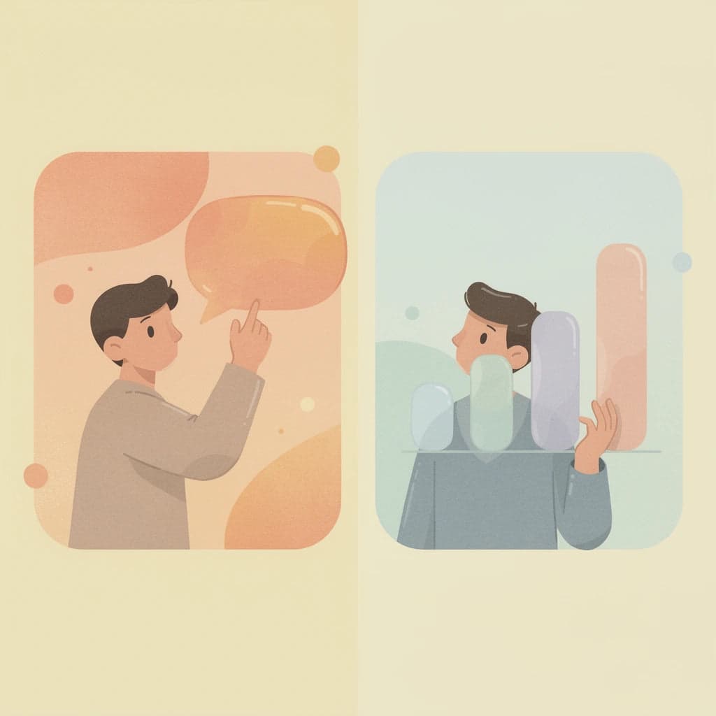 Split scene illustration showing the contrast between having knowledge and taking consistent action