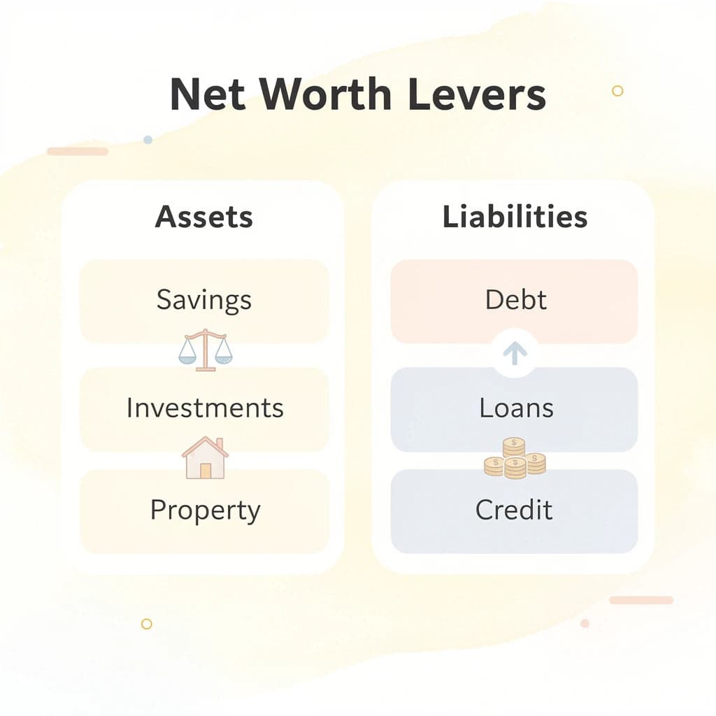 Comparison chart showing assets versus liabilities