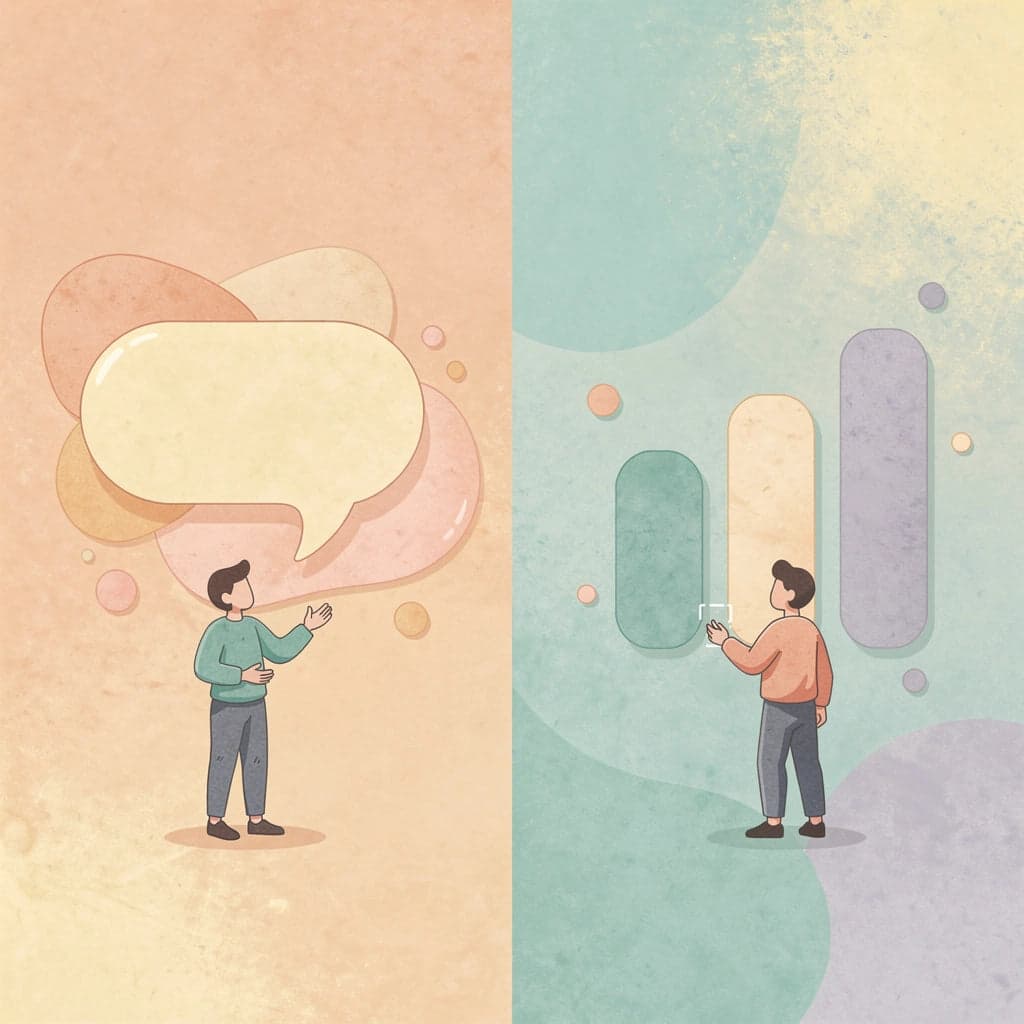 Split scene comparing reactive emotional investing with steady methodical investing