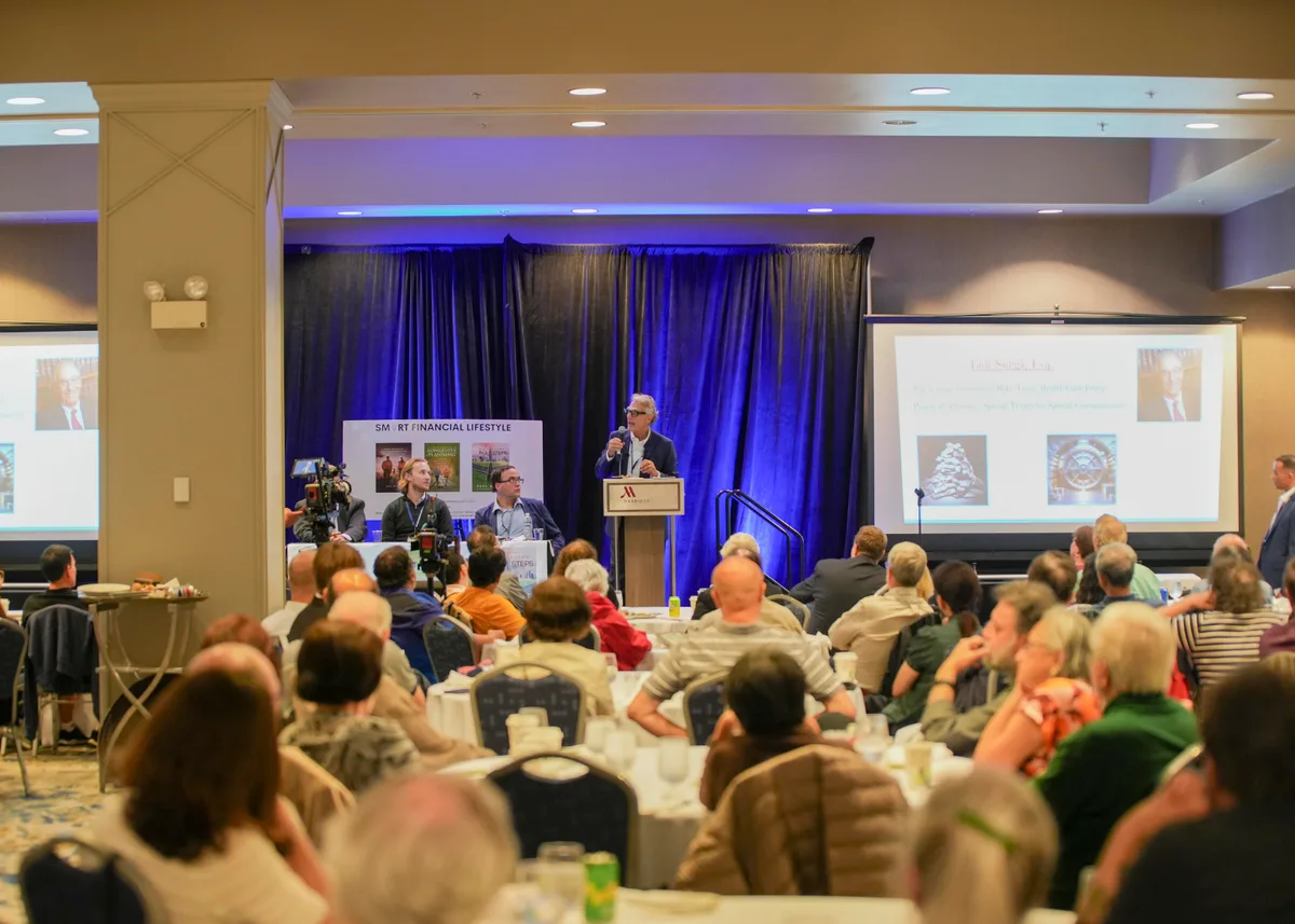 Paul Mauro speaking to a packed seminar
